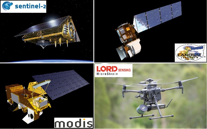 Earth Observation platforms and drone-based sens